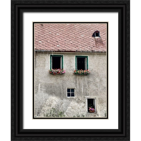 Susan Vizvary Photography 12x14 Black Ornate Wood Framed with Double Matting Museum Art Print Titled - European Farm House