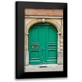 thumbnail image 1 of Susan Vizvary Photography 13x18 Black Modern Framed Museum Art Print Titled - Belgium Green Door2, 1 of 5