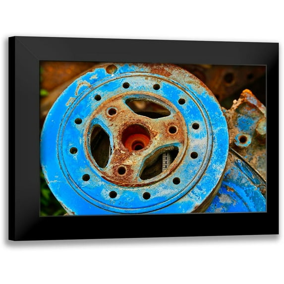 Susan Vizvary Photography 14x11 Black Modern Framed Museum Art Print Titled - Vintage Blue Car Parts
