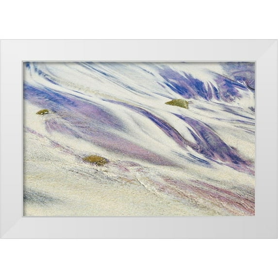 Susan Vizvary Photography 14x11 White Modern Wood Framed Museum Art Print Titled - Purples and Sand of Big Sur