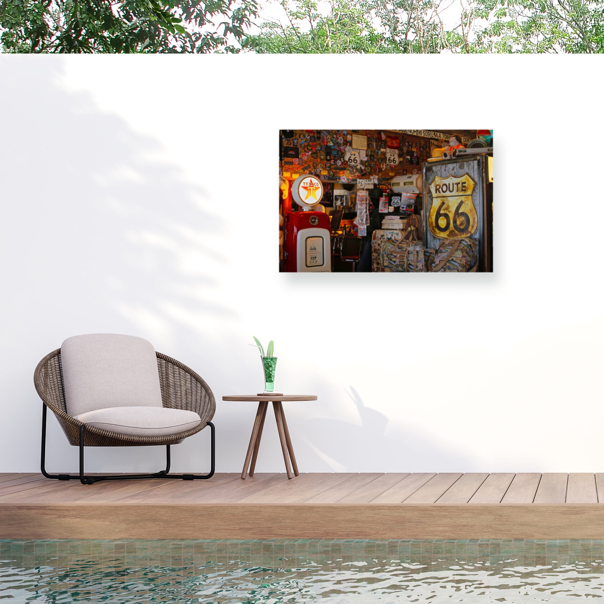 Susan Vizvary Photography 'Route66 Interior Store' Outdoor All-Weather Wall Decor