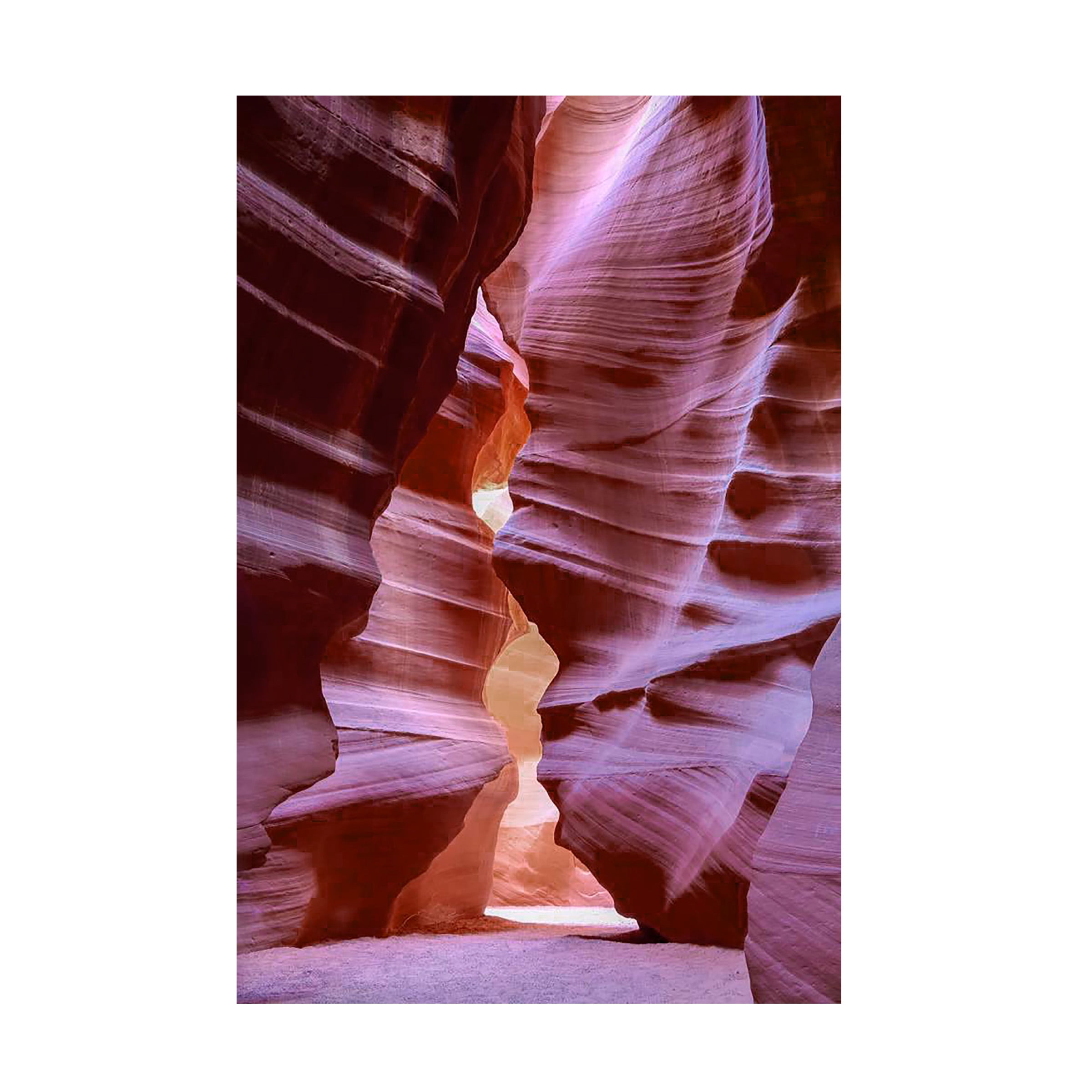 Vivid Purple and Red Slot Canyon Landscape Canvas Print