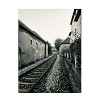 Susan Vizvary Photography 'Train Tracks in Black and White' Canvas Art