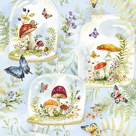 Susan Winget Intriguing Mushrooms Nature Jars Cotton Fabric