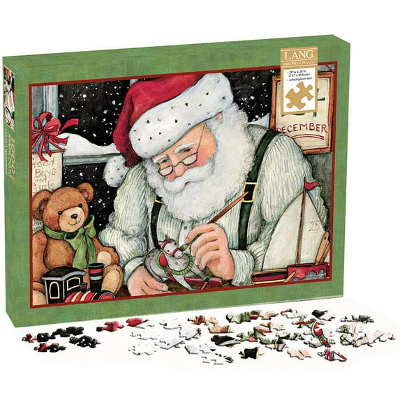 Susan Winget Santa's Workshop 1000 Piece Puzzle, Christmas Puzzles by Perfect Timing