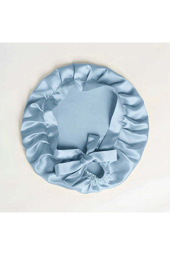 100% Mulberry Silk Bonnet for Sleeping Double Layer Silk Sleep Cap With Tie Band 19 Momme Breathable Silk Hair Bonnet