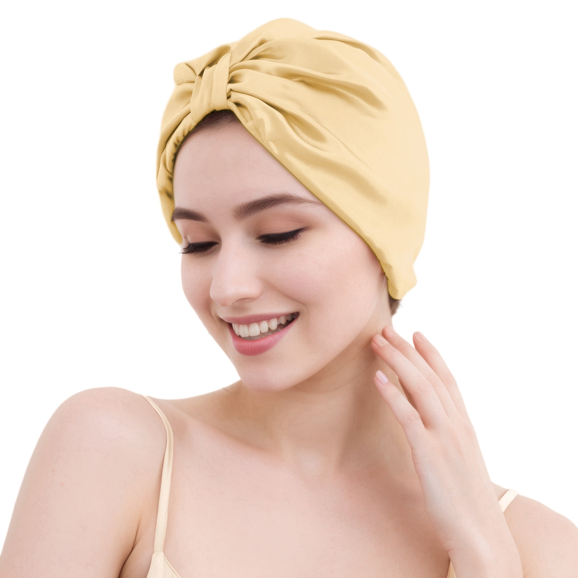 SusanSilk Premium Mulberry Silk Bonnet with French Twist Flower Design, Breathable, Adjustable