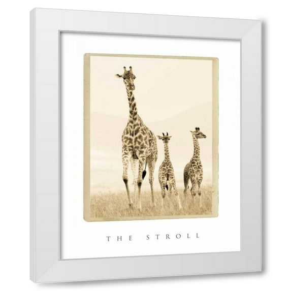 Susann Parker 4x24 White Modern Wood Framed Wall Art Titled - The Stroll