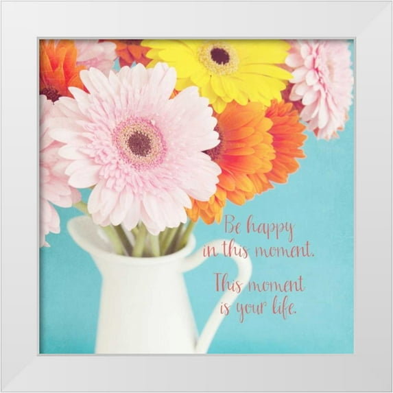 Susannah Tucker Photography 12x12 White Modern Wood Framed Museum Art Print Titled - Be Happy In This Moment
