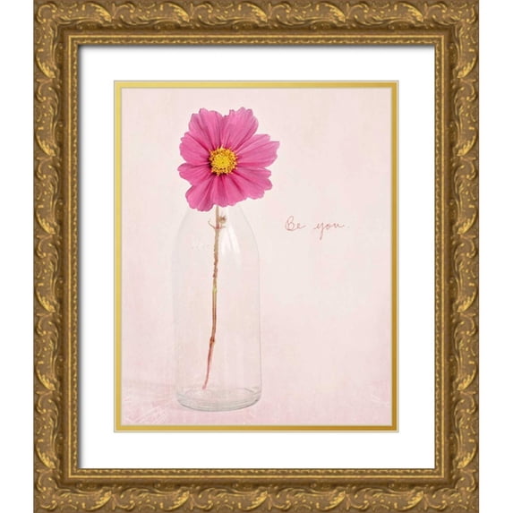 Susannah Tucker Photography 12x14 Gold Ornate Wood Framed with Double Matting Museum Art Print Titled - Quiet Floral Setting 1