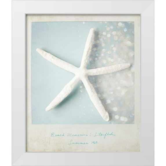 Susannah Tucker Photography 15x17 White Modern Wood Framed Museum Art Print Titled - Beach Memories Starfish