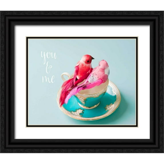 Susannah Tucker Photography 18x15 Black Ornate Wood Framed with Double Matting Museum Art Print Titled - You and Me Love Birds