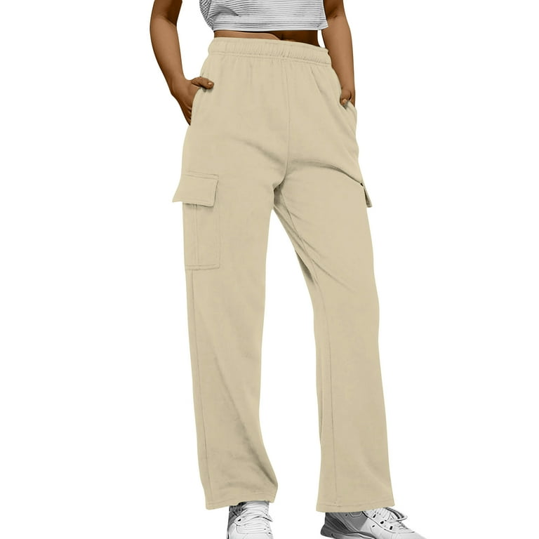 Susanny Cargo Sweatpants Joggers for Women with Pockets Drawstring