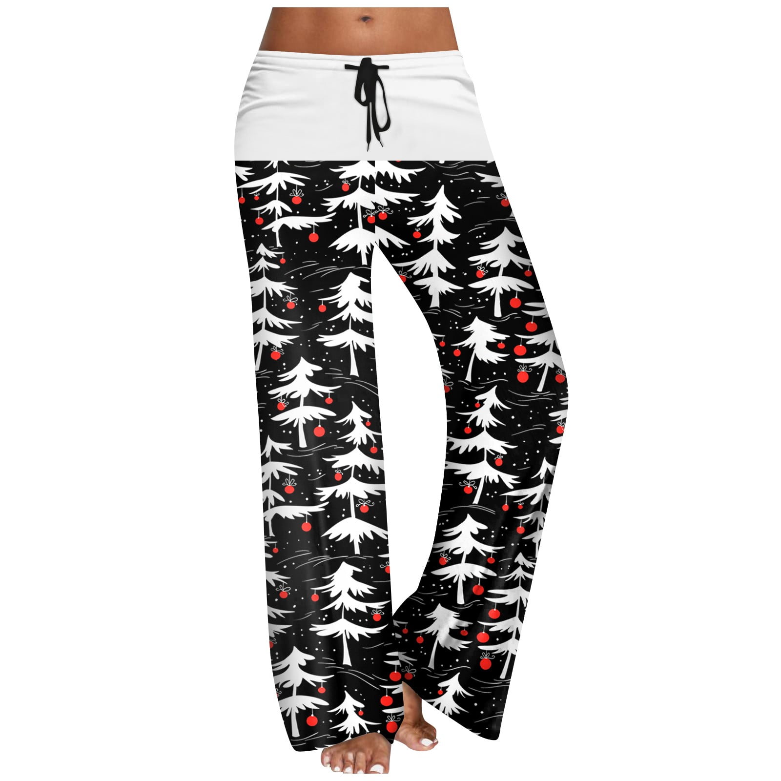 Susanny Christmas Cartoon Pajama Pants Tree Plus Size Funny Holiday