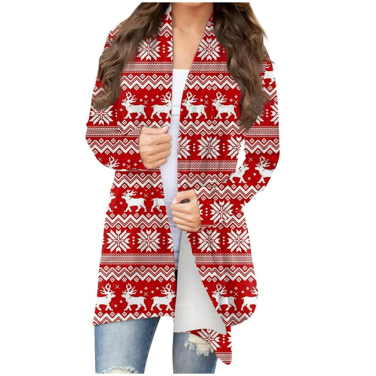 Women's plus deals size christmas cardigans