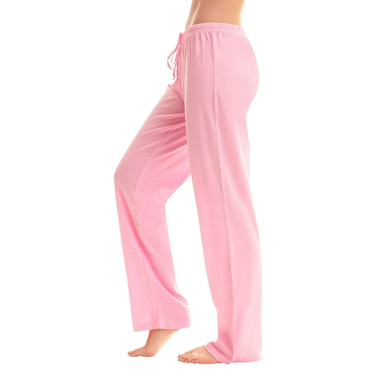 Susanny Girls Pajama Pants Straight Leg with Pockets Drawstring Elastic  Waist Womens Pj Pants Clearance Couples Comfy Tall Sleep Lounge Pants Pink  XL