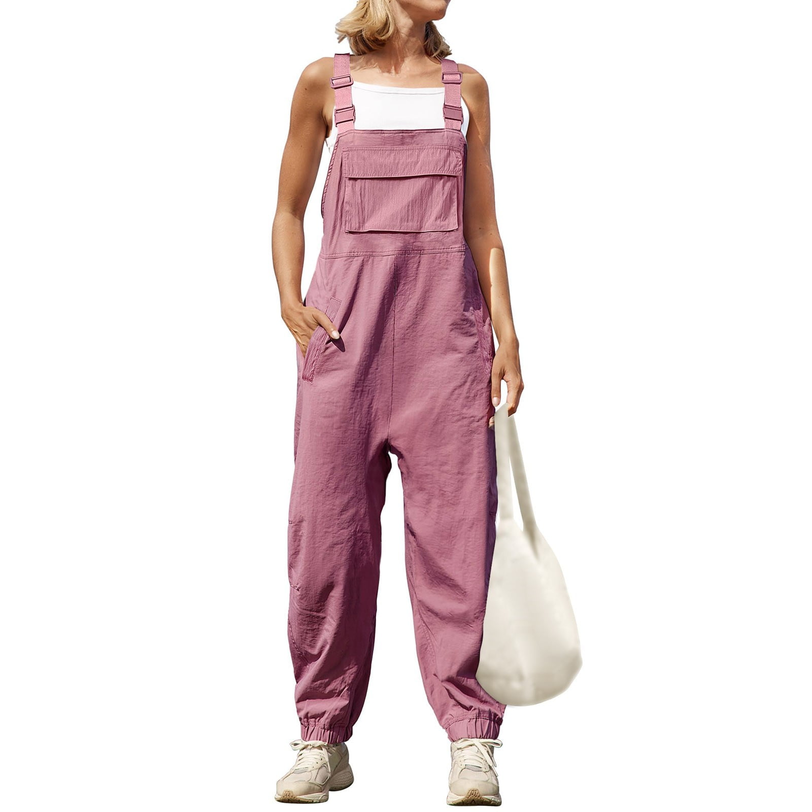 Susanny Linen Overalls for Women Loose Fit 2024 Summer Bib Overalls ...