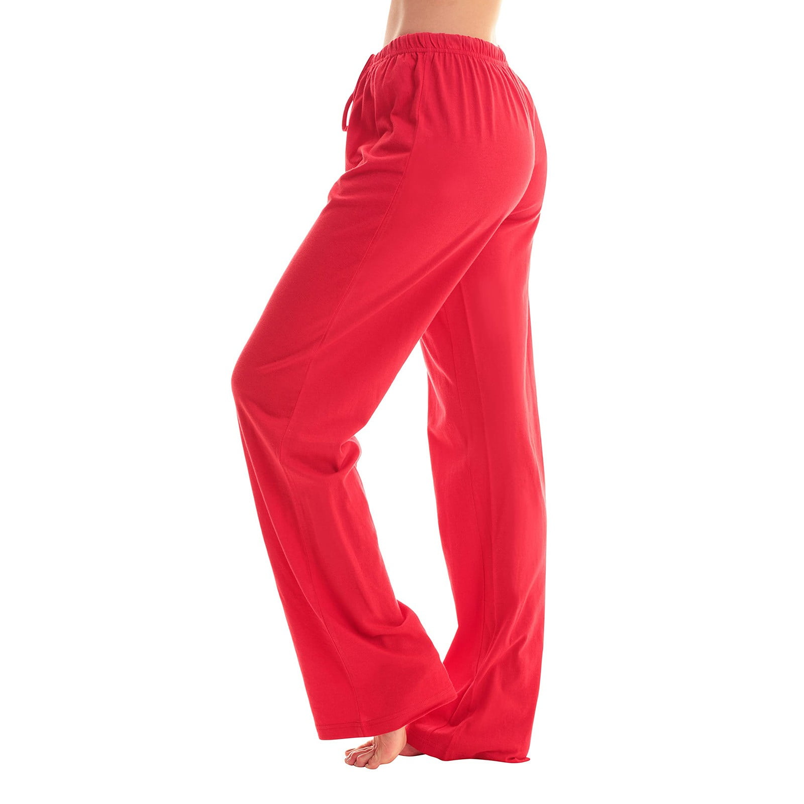 Susanny Pj Pants for Women Plus Size Straight Leg Elastic Waist with  Pockets Drawstring Pajama Pants Cotton Sleep Comfy Tall Pajama Bottoms  Lounge