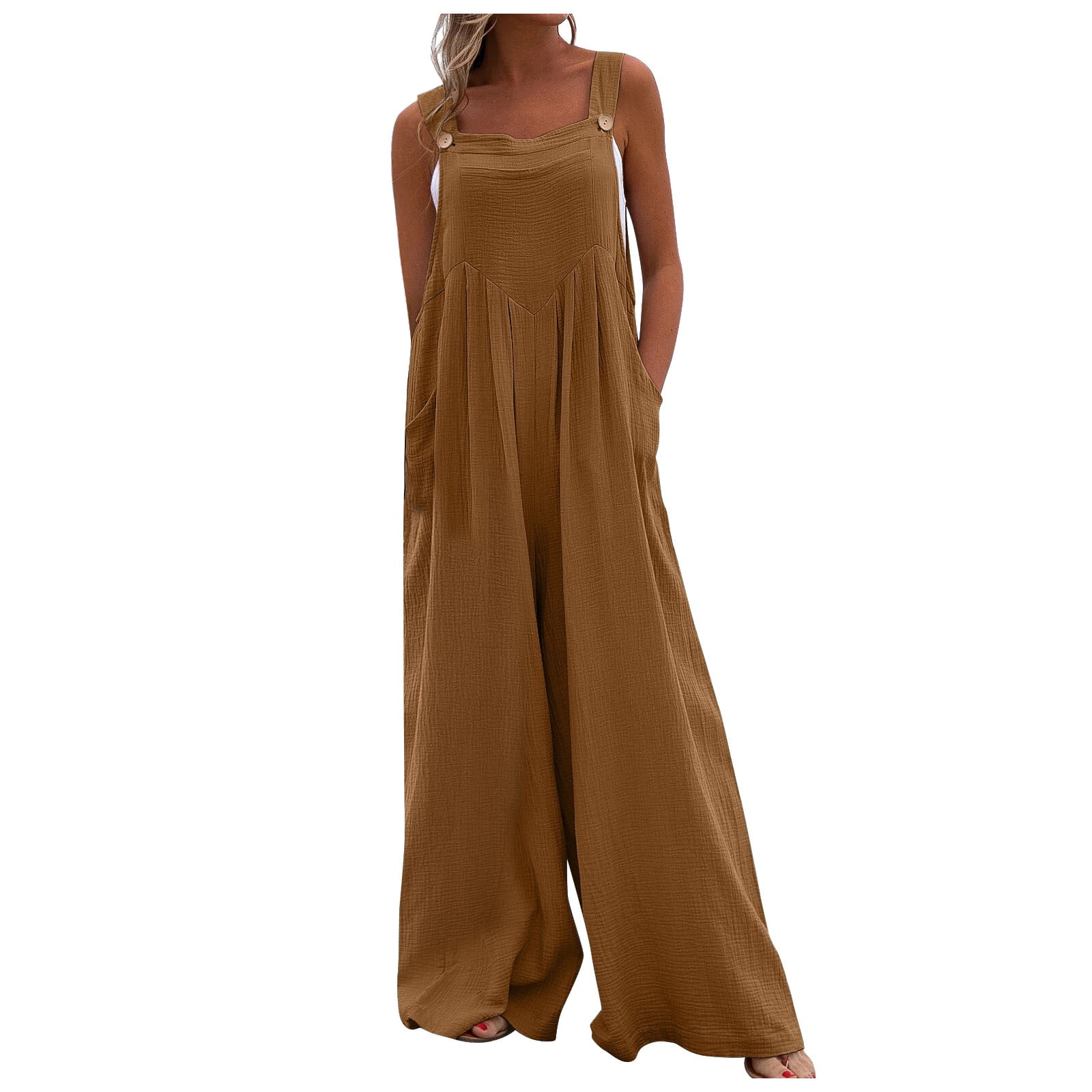 Susanny Plus Size Jumpsuit for Women Wide Leg Sleeveles Loose Dressy