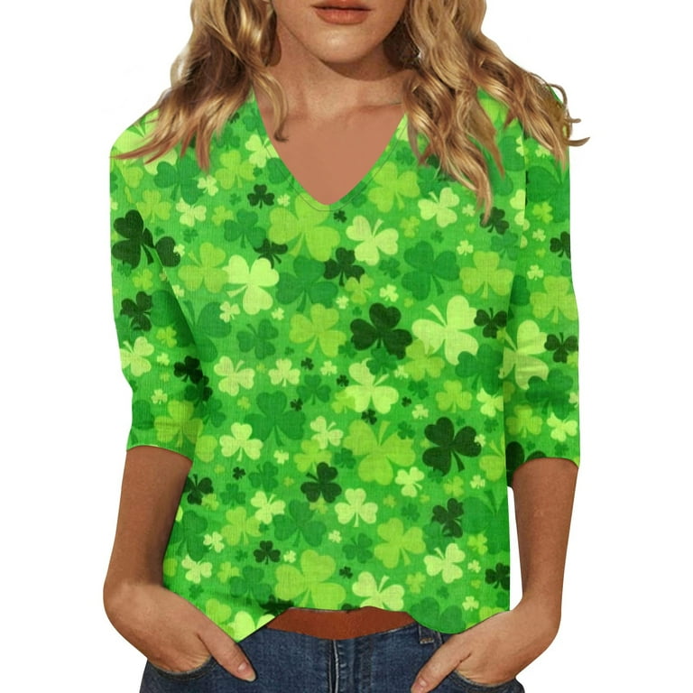 Lucky Shamrocks - GLITTER - LAT - Women's Football V-Neck Fine Jersey Tee  Online Store