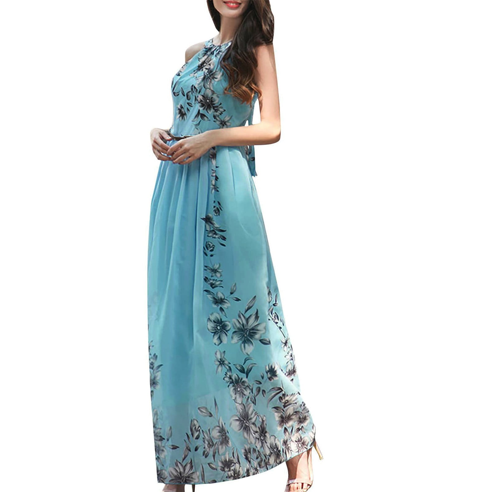 knee length dresses for ladies Madeline Convertible Chiffon Floral Print Dress main image 0