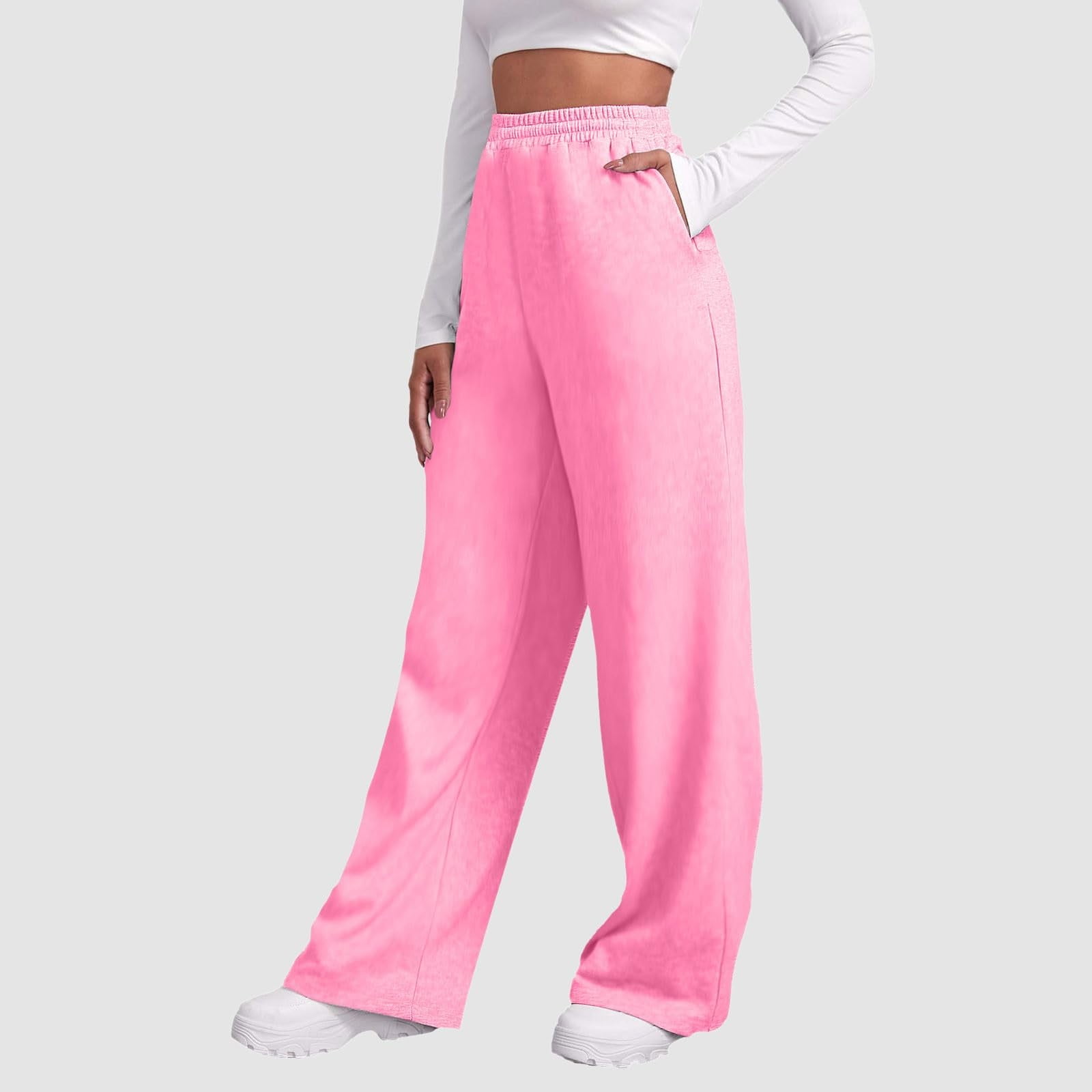 Petite Fleece Straight peddal Leg Jogger