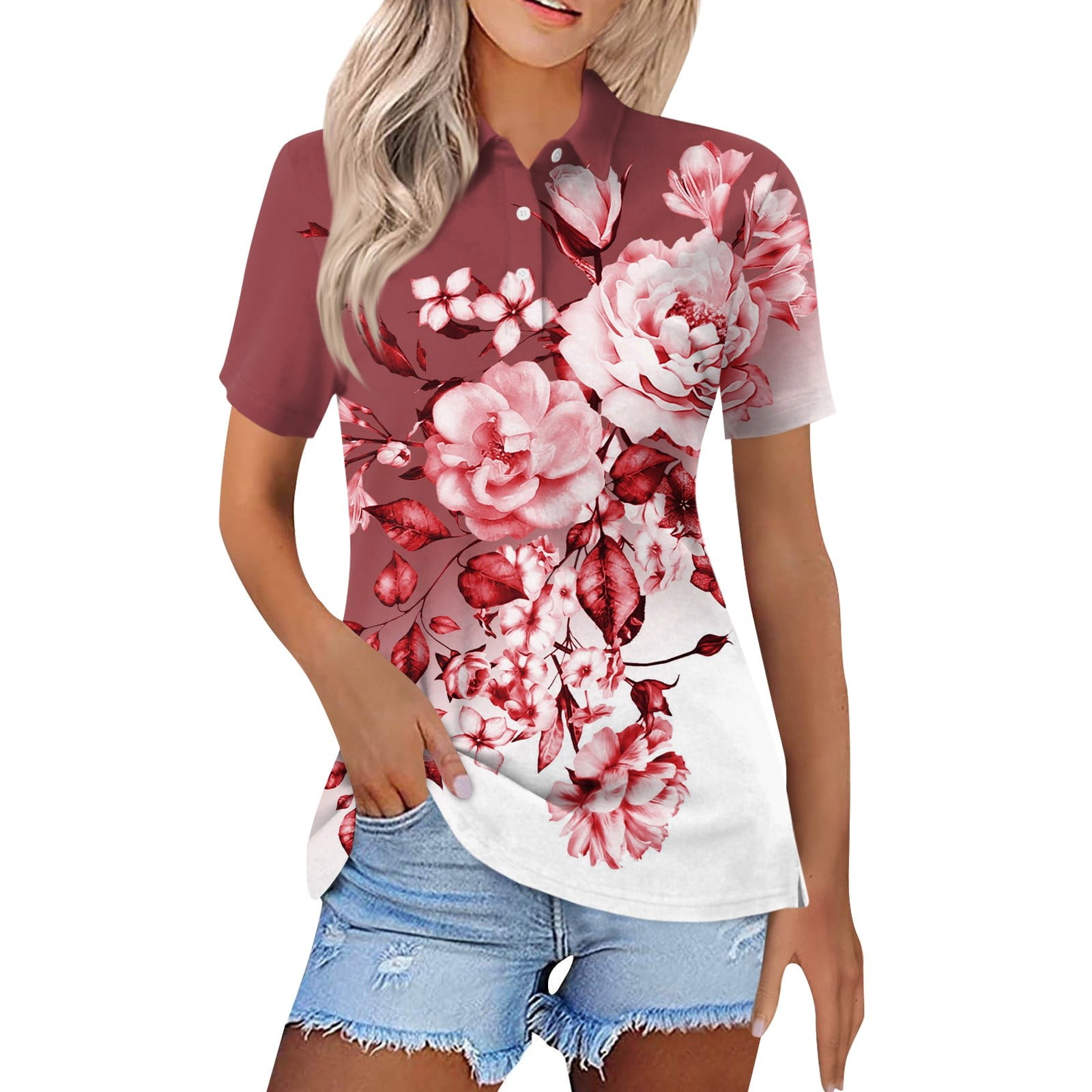 Cool Floral Polo Shirt - Women main image 0