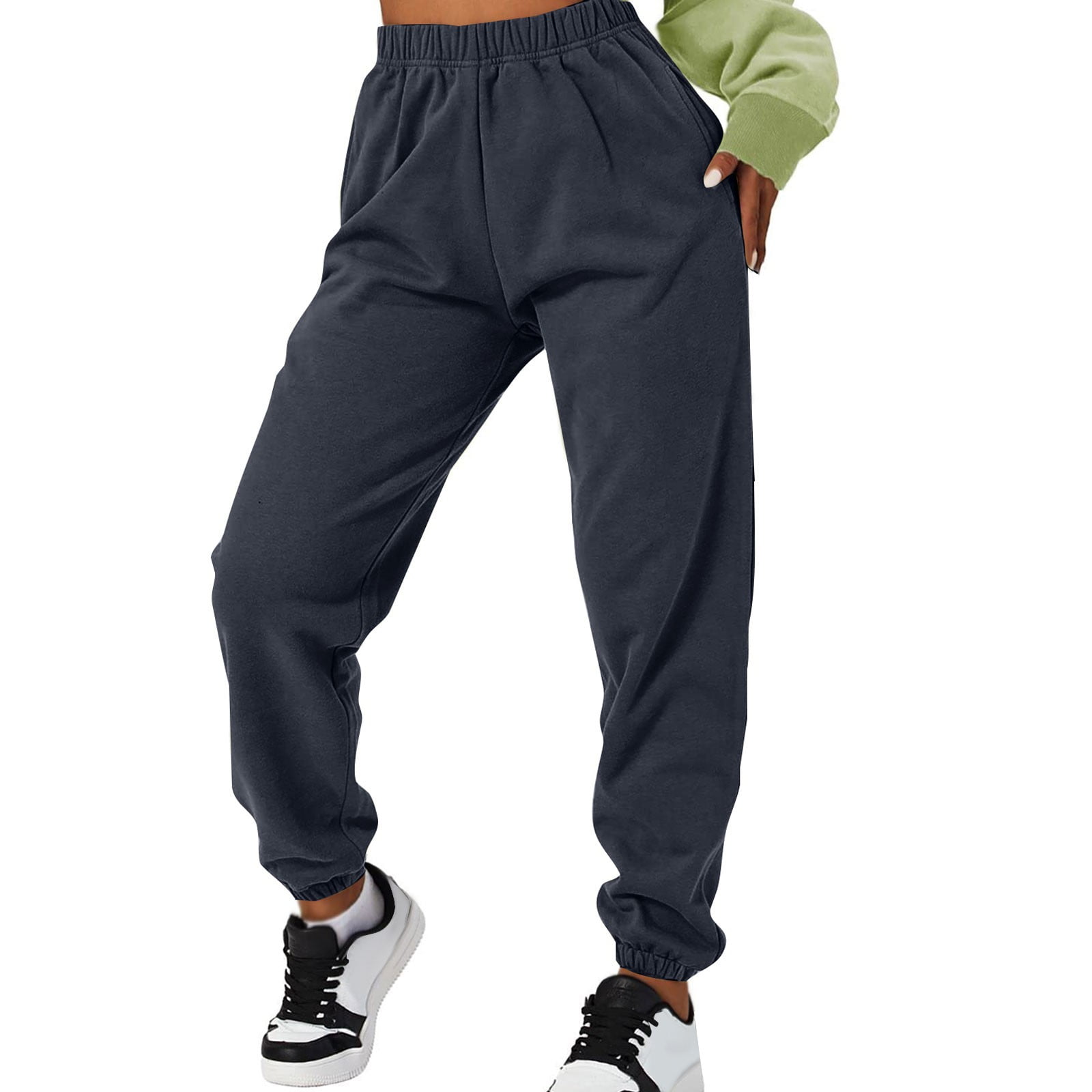 Susanny Women's Sweatpants Clearance Roll Back with Pockets Straight