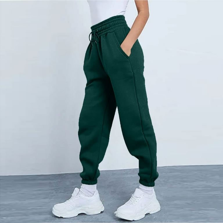 Susanny Cargo Sweatpants for Women Cinch Bottom Drawstring High Waisted Straight Leg Pockets Jogger Sweatpants Petite Tall Fashion Jogger Pants Loose