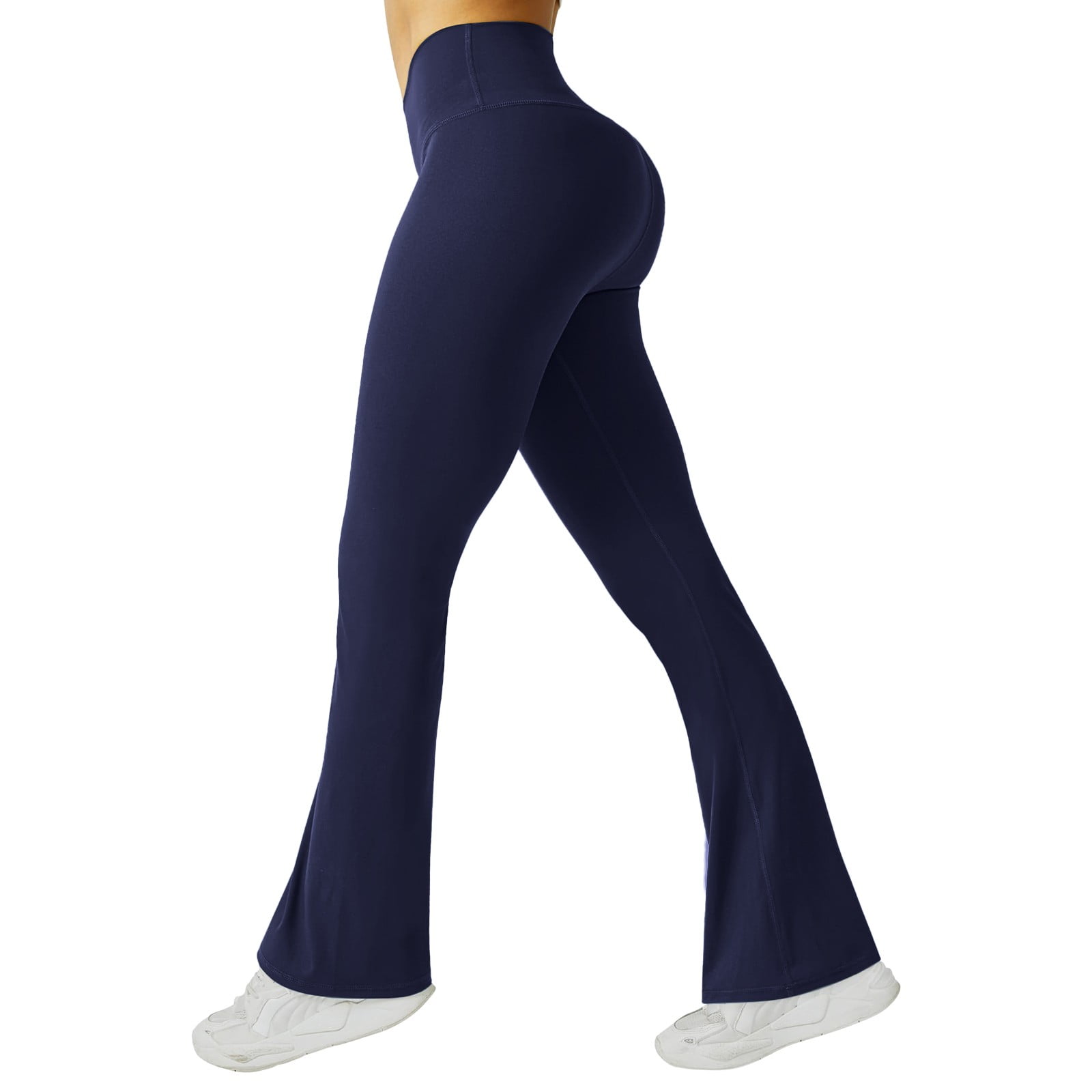 Susanny Womens Flare Leggings Butt Scrunch Yoga Pants High Waisted Tummy  Control Stretchy Comfy Wide Leg Pants Sky Blue 2XL