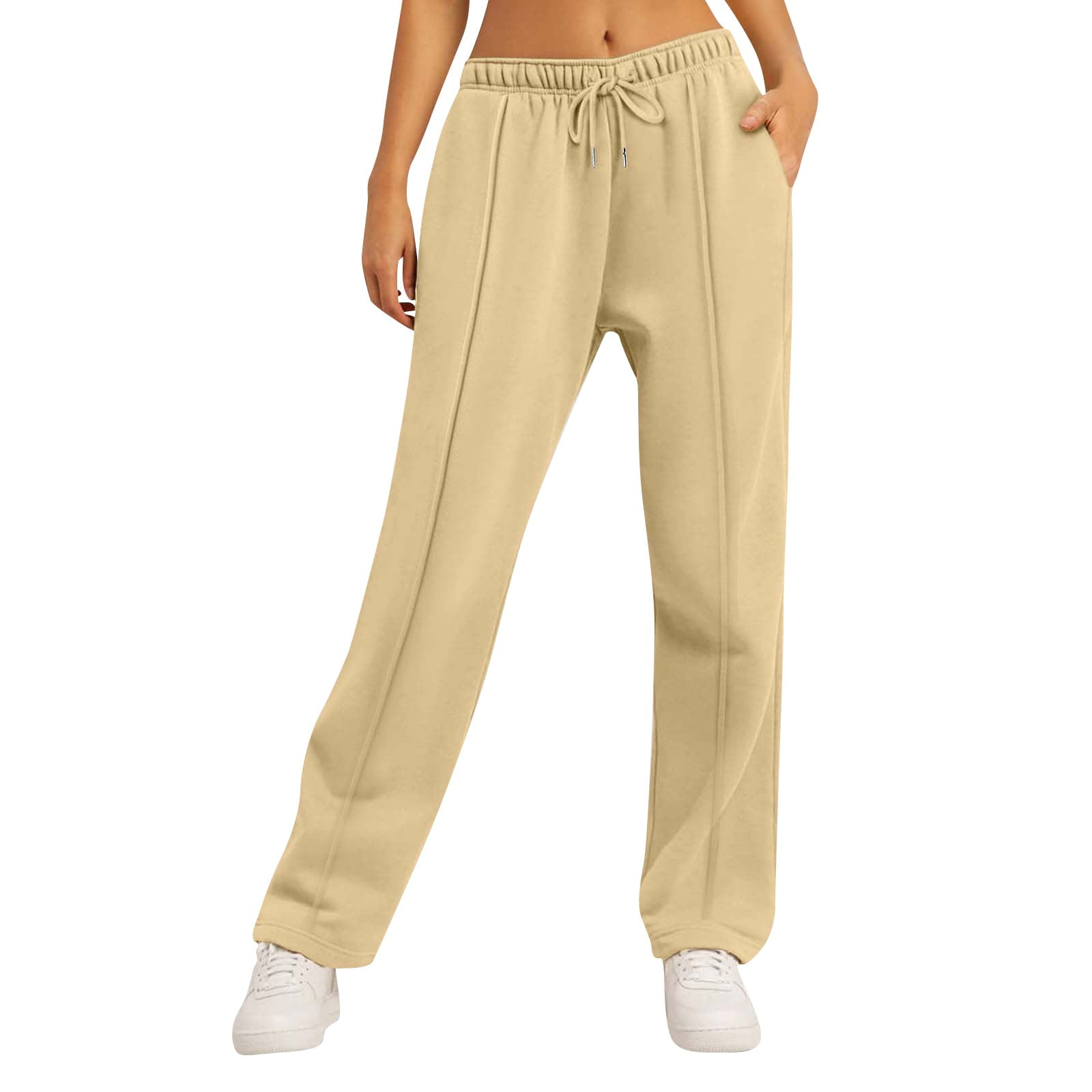 Susanny Womens Jogger Sweatpants Petite Straight Leg Fleece Sweat Pants ...