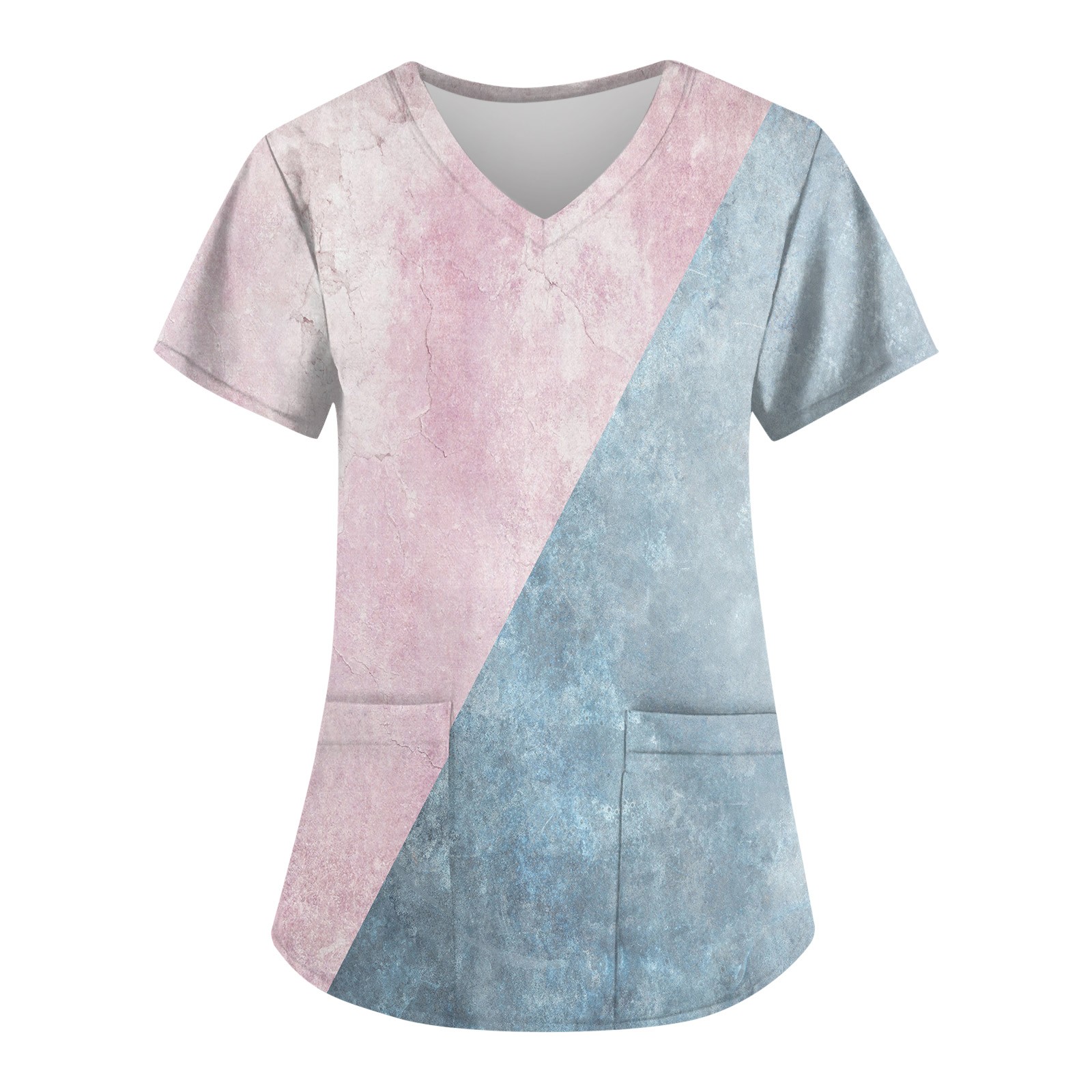 Susanny Womens Maternity Scrubs For Nurses Color Block with Pockets