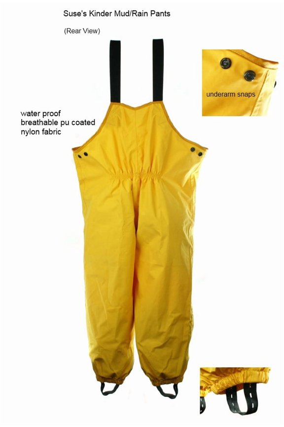 Fleece Lined Rain Pants or Overalls for Kids