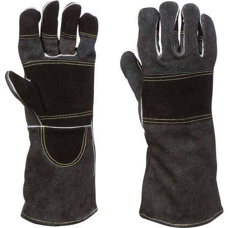 Suse's Kinder Welding Gloves Large- Fireplace Protective Leather Gear, Heat Resistant (Large)