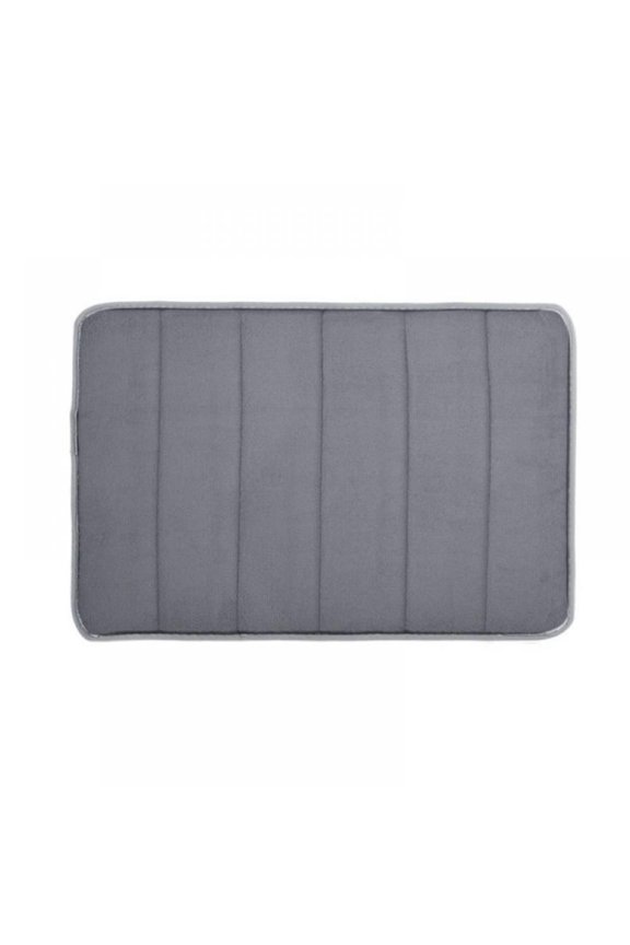 Memory Foam Bathroom Rugs Non Slip Absorbent Soft Washable Bath Mats Small Area Carpet 17x24 Inch,Gray