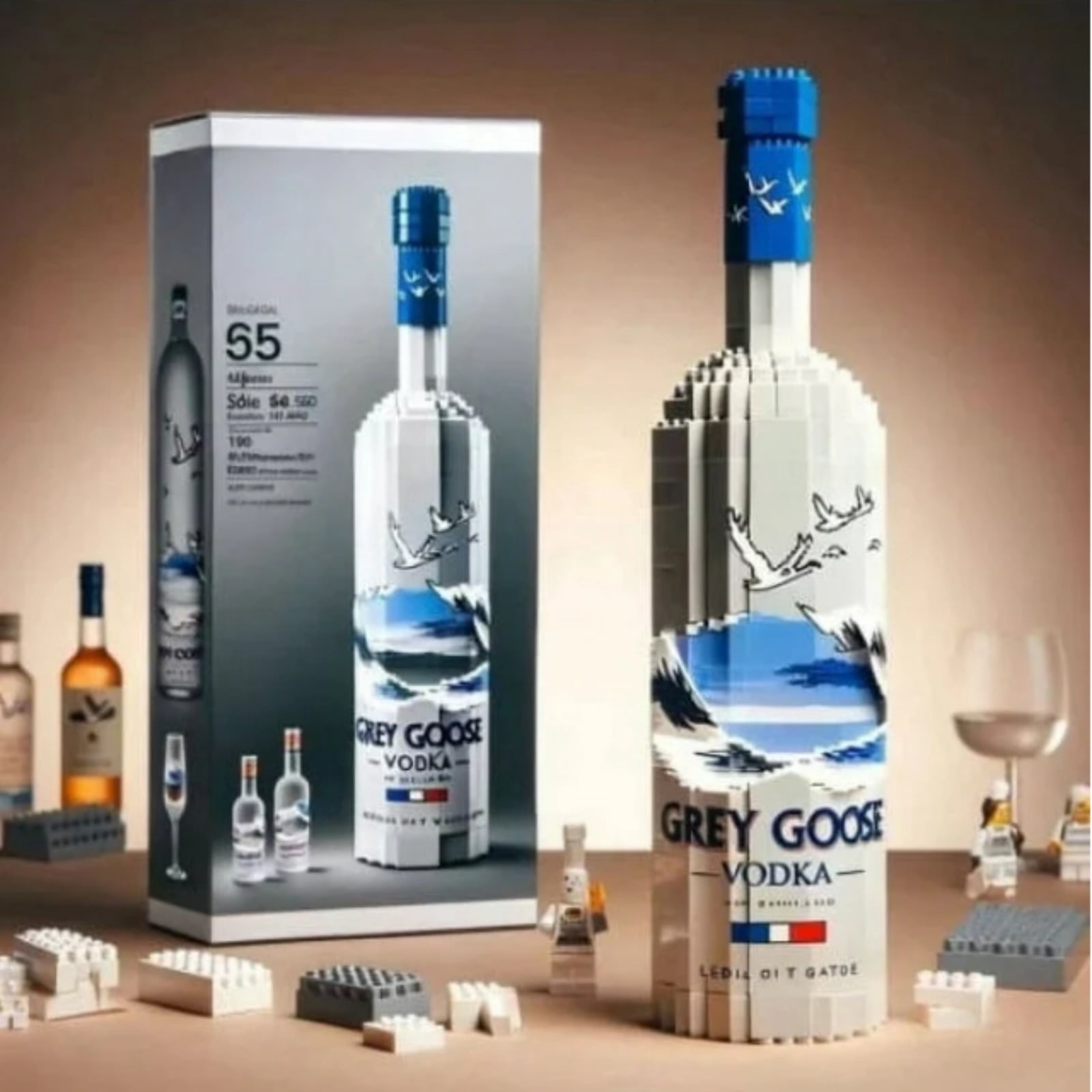 Susenstone Building Blocks Whiskey Bottle,Simulation Wine Bottle ...