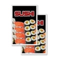 thumbnail image 1 of Sushi (2-PACK) 24" x 36" Vinyl Decals | Sign Insert Peel & Stick Decals Stickers Window Signs, 1 of 2