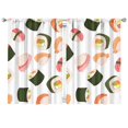 thumbnail image 1 of Sushi (39) Curtains-blackout Curtains Bedroom Decor Living Room Darkening Grommet Window Drapes 2 Panels Set 42"x 63", 1 of 2