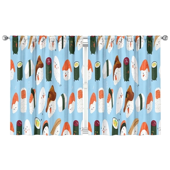 Sushi (52)_23 Curtains-blackout Curtains Bedroom Decor Living Room Darkening Grommet Window Drapes 2 Panels Set 42"x 54"