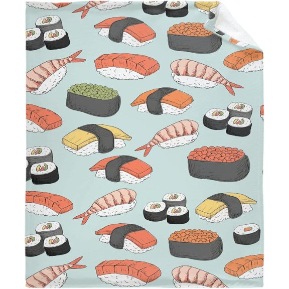 Sushi Awards Blanket Soft Fluffy Cozy Warm Luxury Flannel Throw Blankets for Bed Couch Chairs Dorm Gifts for Women Boys Girls X-Small (40"x30")