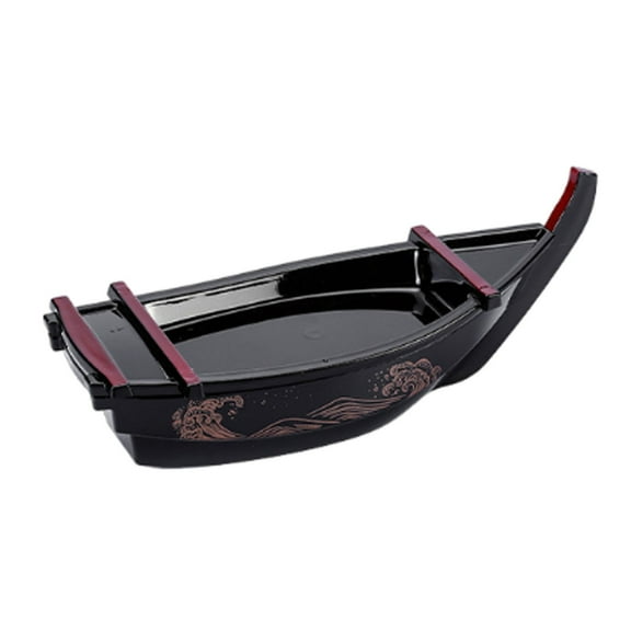 Sushi Boat Serving Tray,Traditional Japanese Style Sushi Serving Tray,Boat Shaped Salmon Seafood Container, Sashimi Dinner Platter for Home Kitchen Restaurant Party