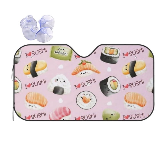 Sushi Car Windshield Sun Shade Universal Fit Auto Sun Visor Protector