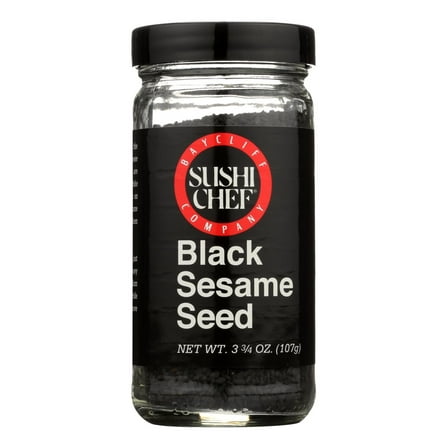 Sushi Chef, Black Sesame Seeds (Whole), 3.75 oz (107g), Pantry Staple