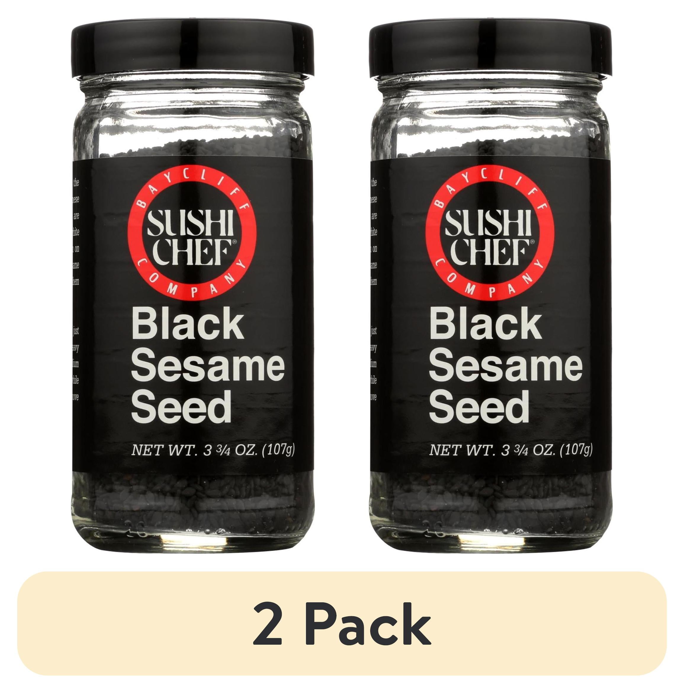 Sushi Chef, Black Sesame Seeds (Whole), 3.75 oz (107g), Pantry Staple