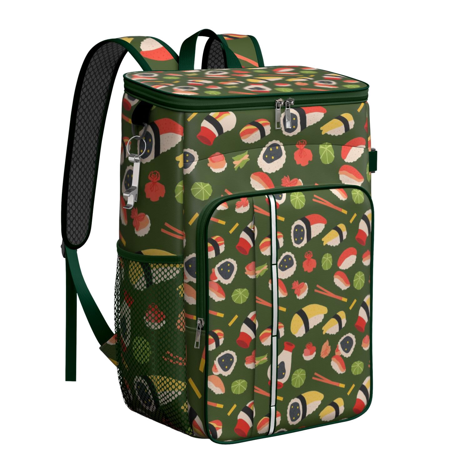 Sushi Cooler Backpack Insulated Waterproof Leak Proof Beach Cooler Bag Lightweight Lunch Picnic Camping Backpack Cooler for Men Women