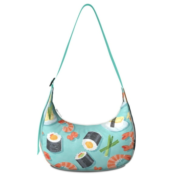 Sushi Crescent Crossbody Bag for Office Workers Lightweight Sling Bag for Outdoor Activity