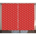 thumbnail image 1 of Ambesonne Sushi Curtains 2 Panel Set, Maki Rolls with Chopsticks, 108" x 90", Charcoal Grey Vermilion, 1 of 3