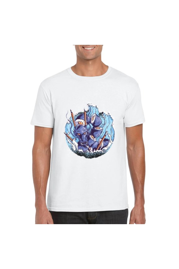 Sushi Dragon Japanese Food Mythical Creature Fantasy Roll T-Shirt, for men & women, up to size 5XL