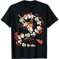 thumbnail image 1 of Sushi Dragon Roll Japanese Food Kawaii Dragon Anime Sushi T-Shirt, 1 of 3