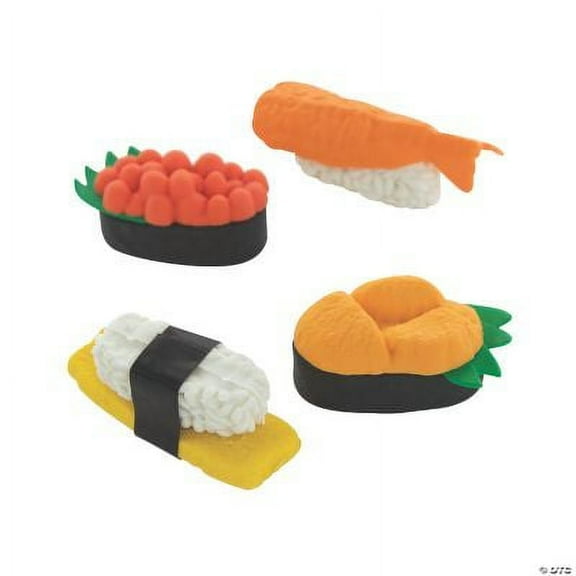 Sushi Erasers, Birthday, Stationery, 24 Pieces